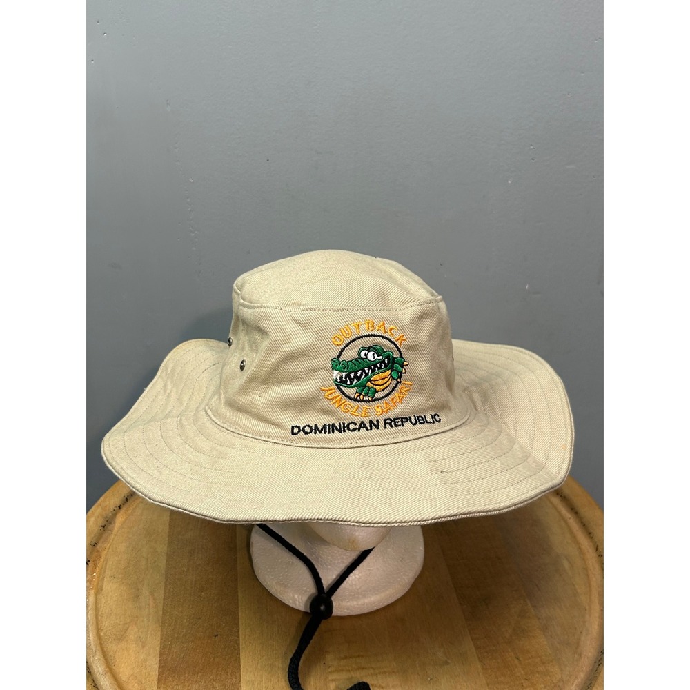 DR Hat Unisex One Size Tan Outback Jungle Safari Dominican Republic Bucket